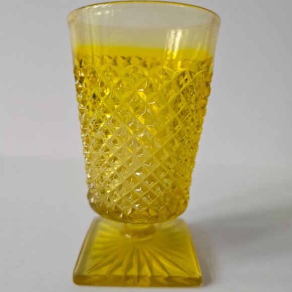 Westmoreland Glass English Hobnail Yellow Topaz Iced Tea Goblet - Picture 9 of 14